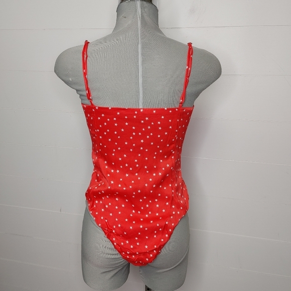 012. Zara star print lace up bodysuit size M - Picture 6 of 13